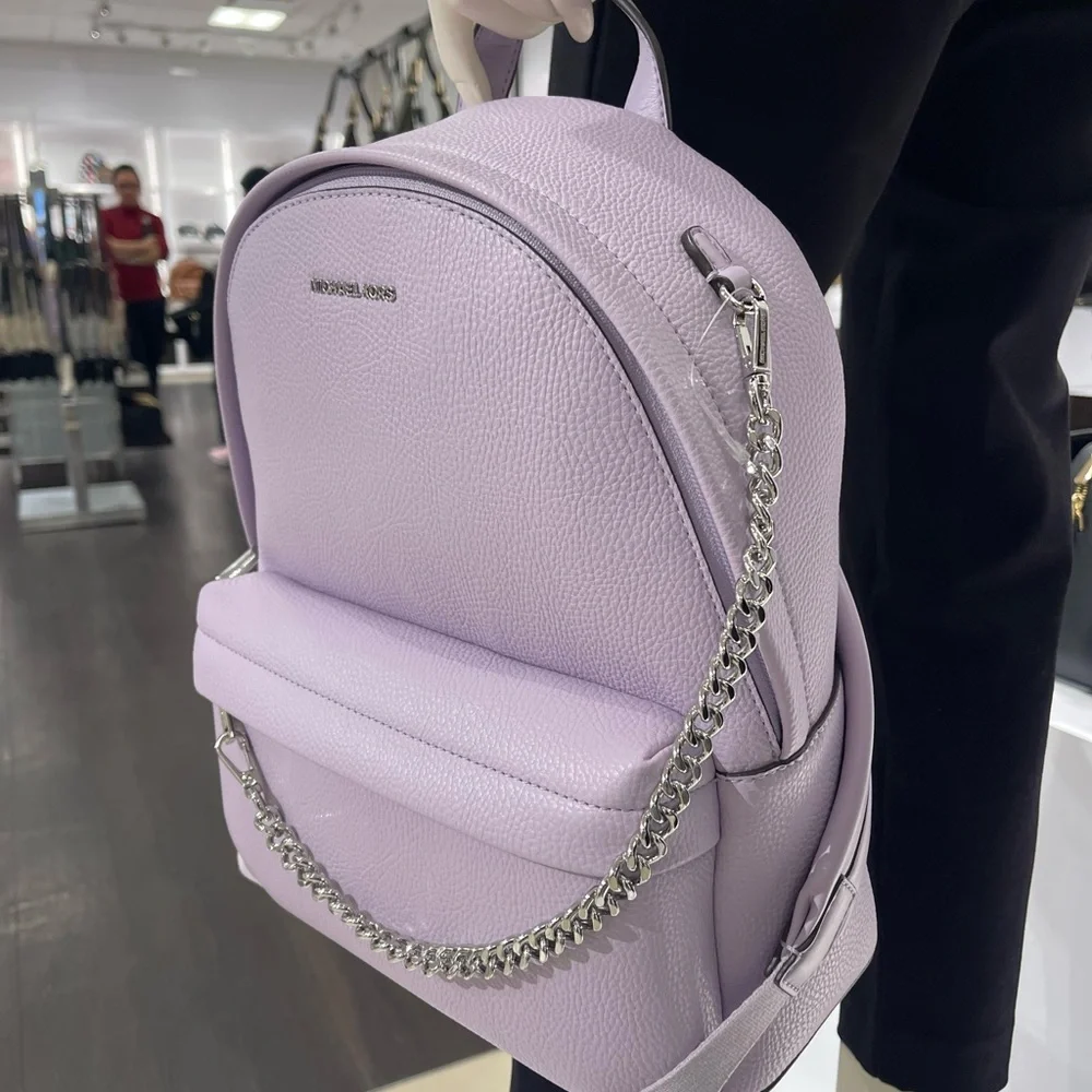MICHAEL KORS Slater Medium Chain Backpack Quartz NWT